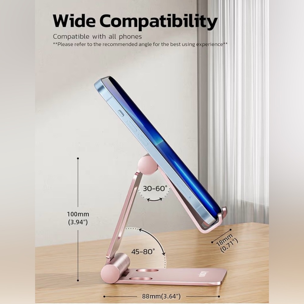 Rose Gold Phone Stand very sturdy
Metal
Never use
Excellent cond - Picture 4 of 4